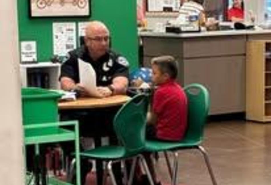 SRO Helping a Student