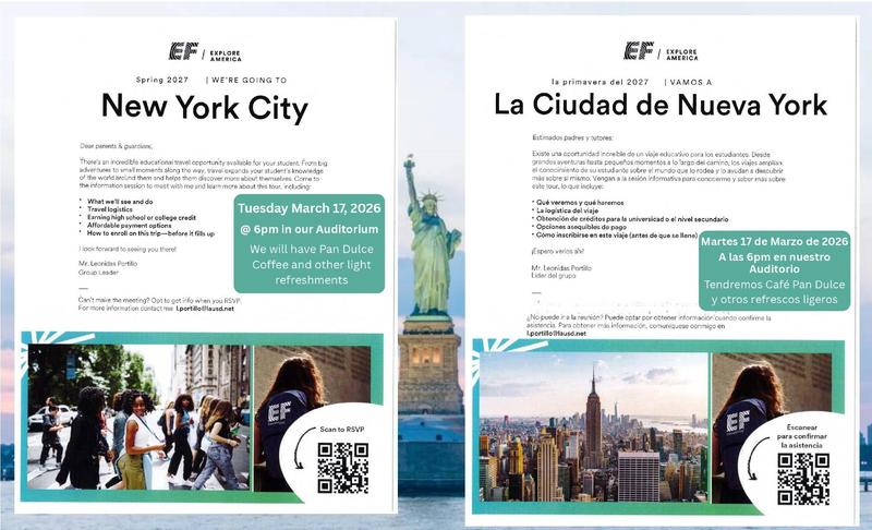 Spring 2027 NY Trip 8th Grade Featured Photo