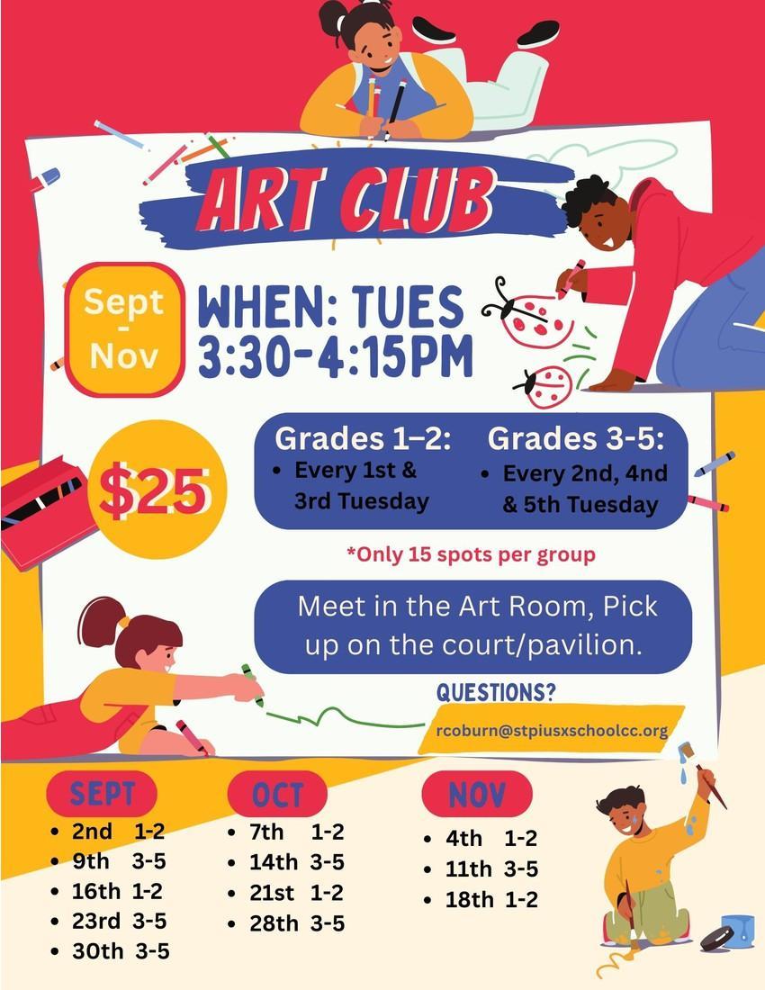 Art Club Meeting Times