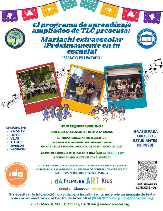 TLC Afterschool - Spanish text