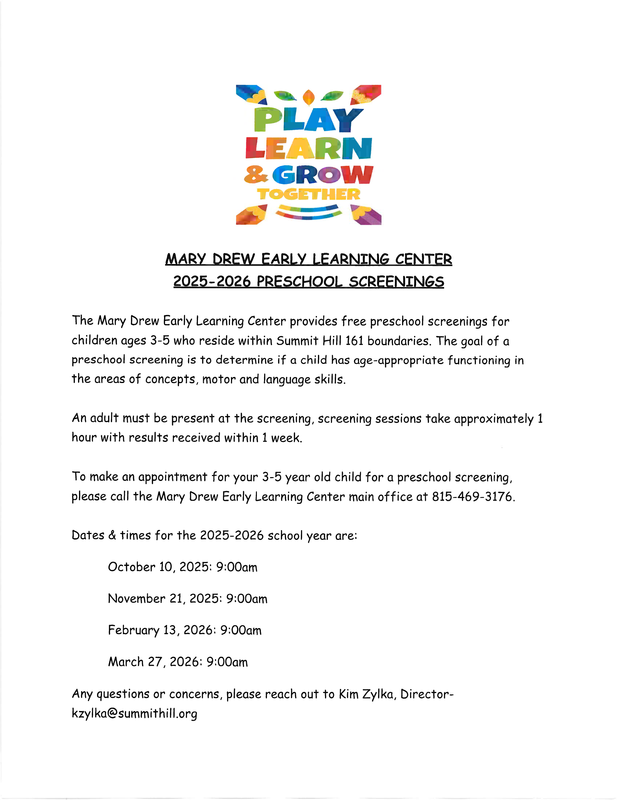 MDELC preschool screenings