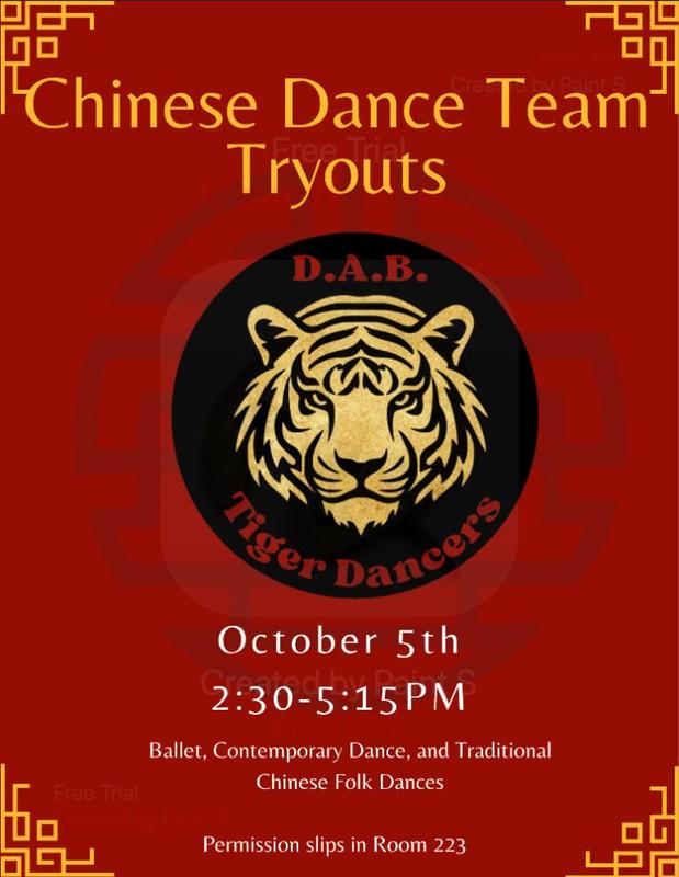 Chinese Dance Tryouts