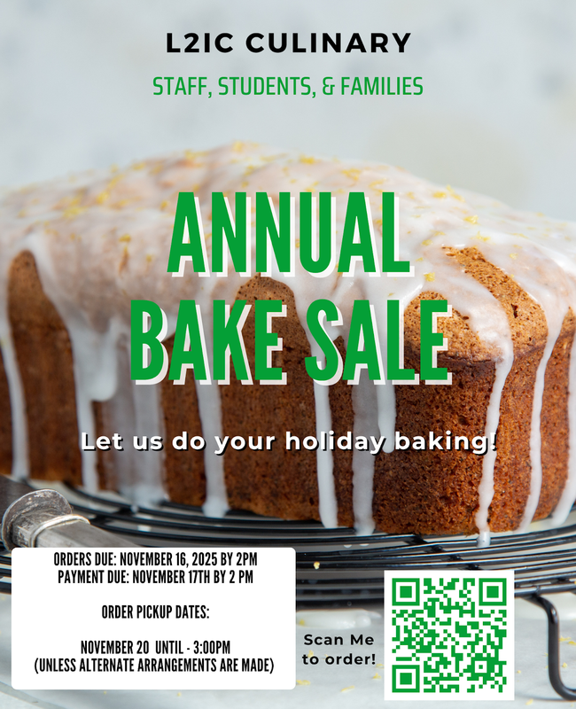 Flyer promoting Annual Bake Sale
