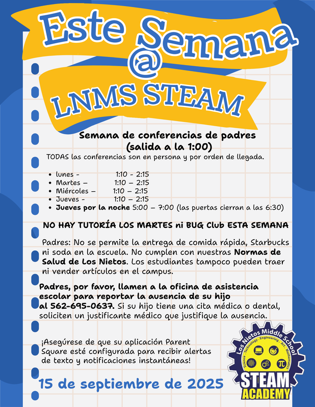 this week 9-15-25 spanish