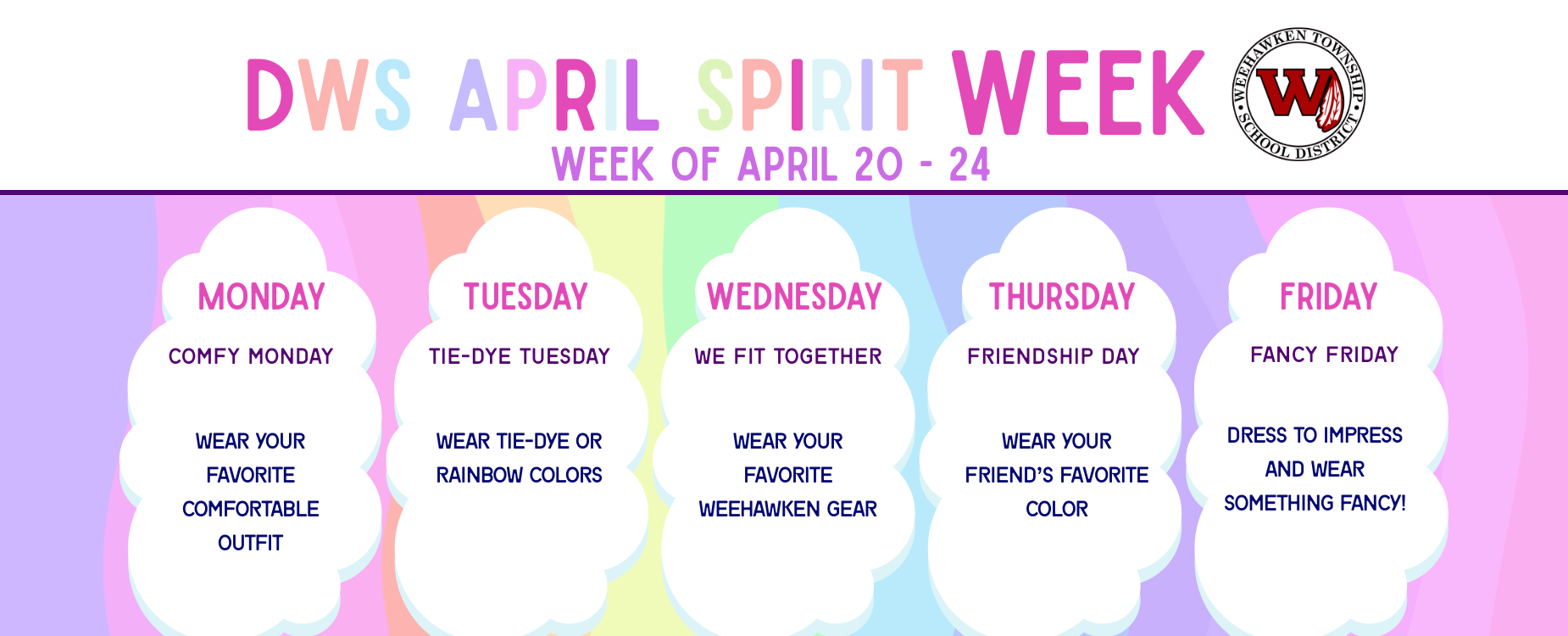 DWS April Spirit Week
April 20 - 24