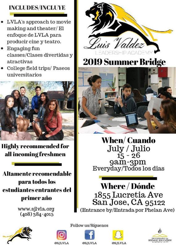 Luis Valdez Leadership Academy - Summer Bridge COMING SOON Featured Photo