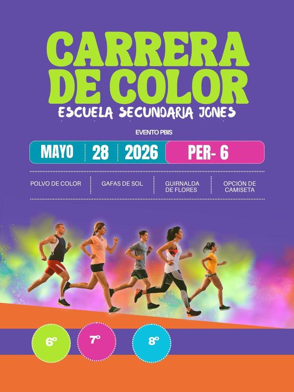 color run flyer spanish
