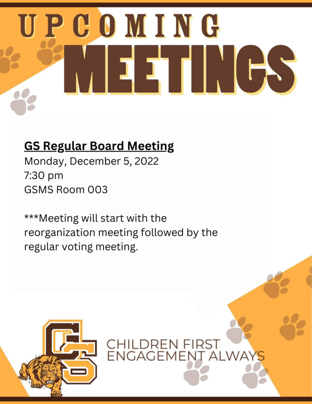 Upcoming Meetings