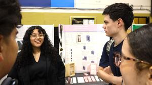 Student presenting their senior project