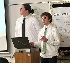 Students presenting their senior project