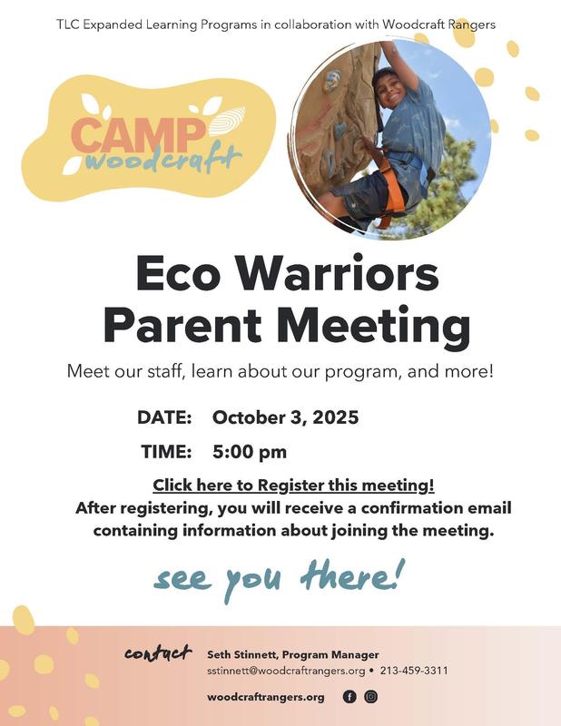 Eco Warriors Parent Meeting, 10/3/25 - English Text