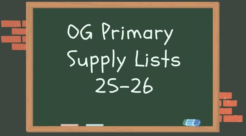 Primary School Supply Lists
