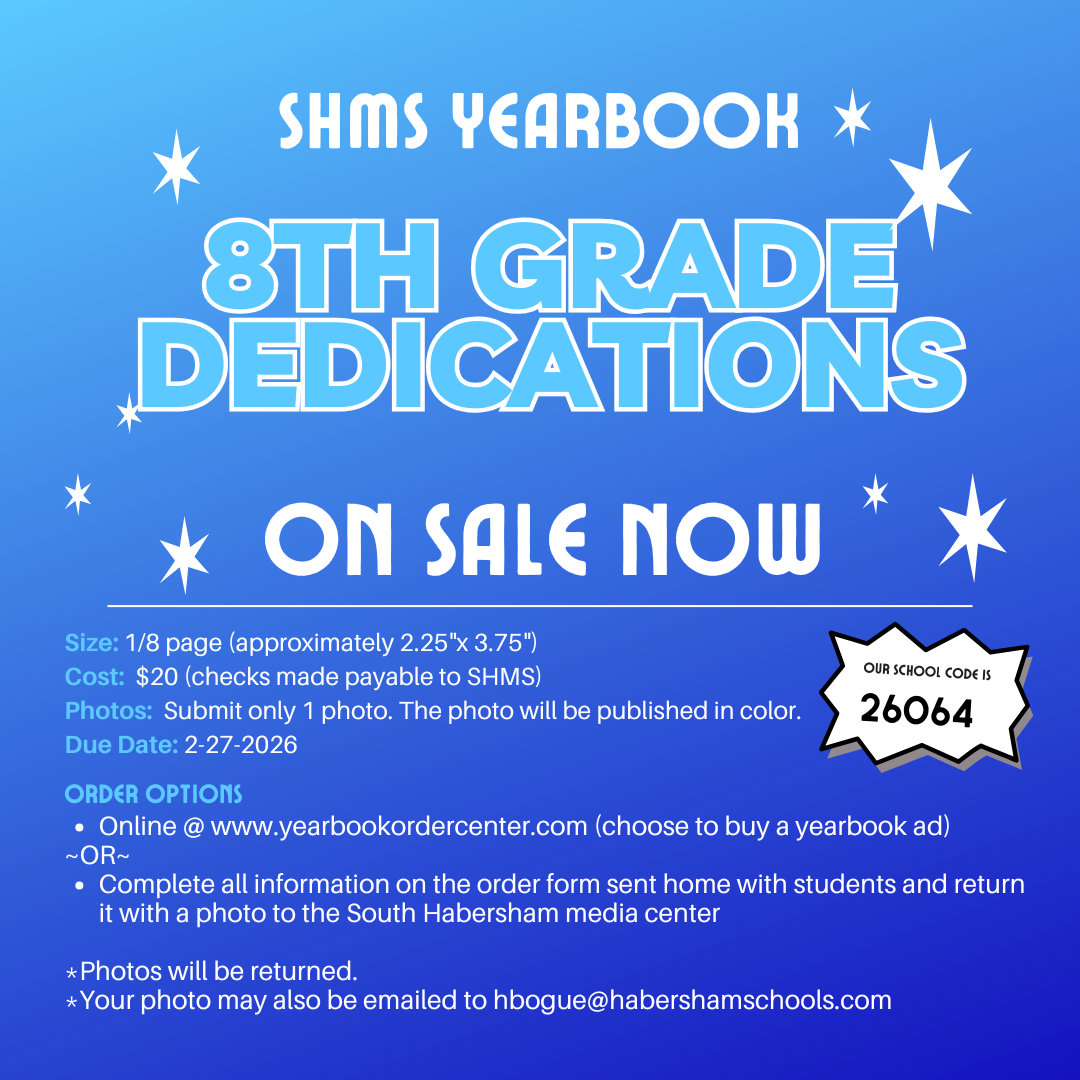 8th Grade Dedication Information - English