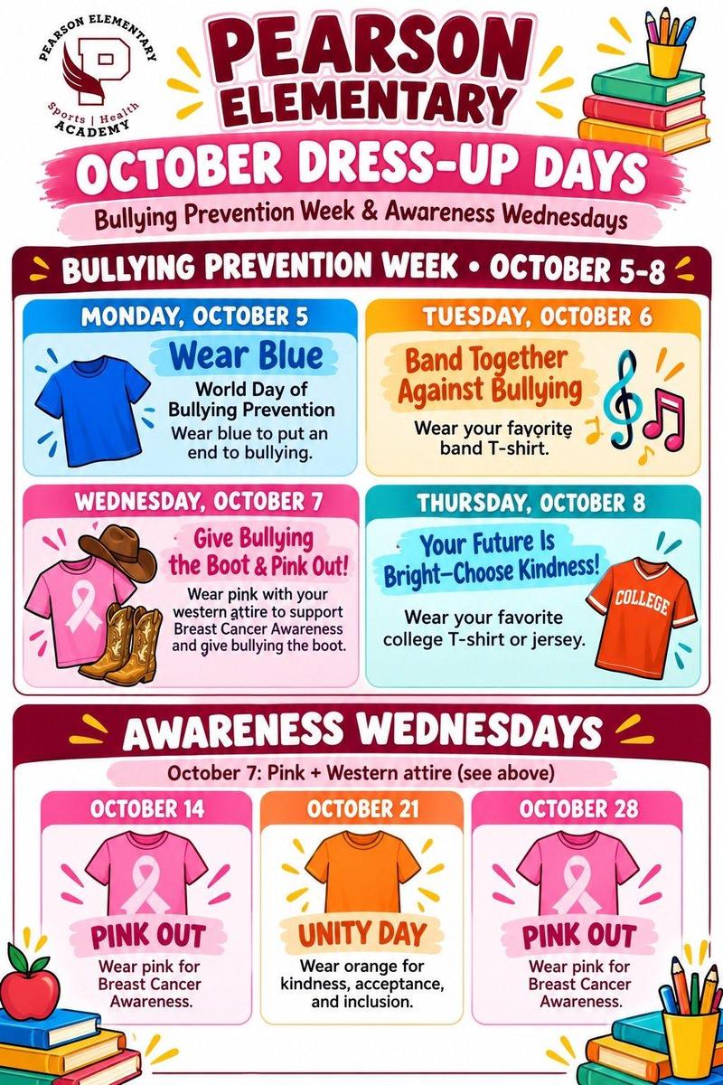 October Dress-Up Days are here at Pearson Elementary! 🎃 Featured Photo