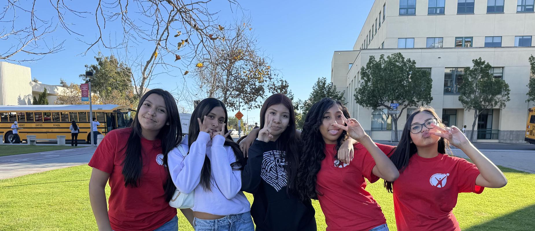 students on campus at SDSU