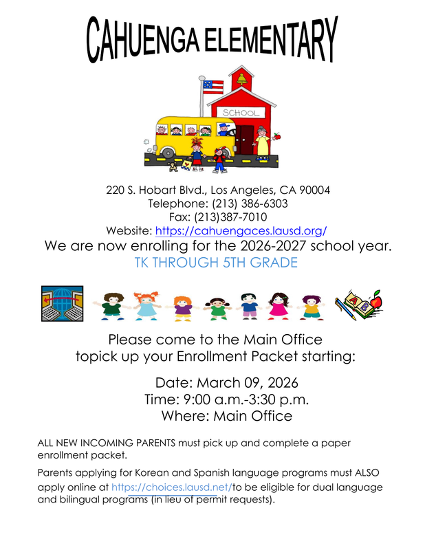 enrollment flyer with information of the procedure