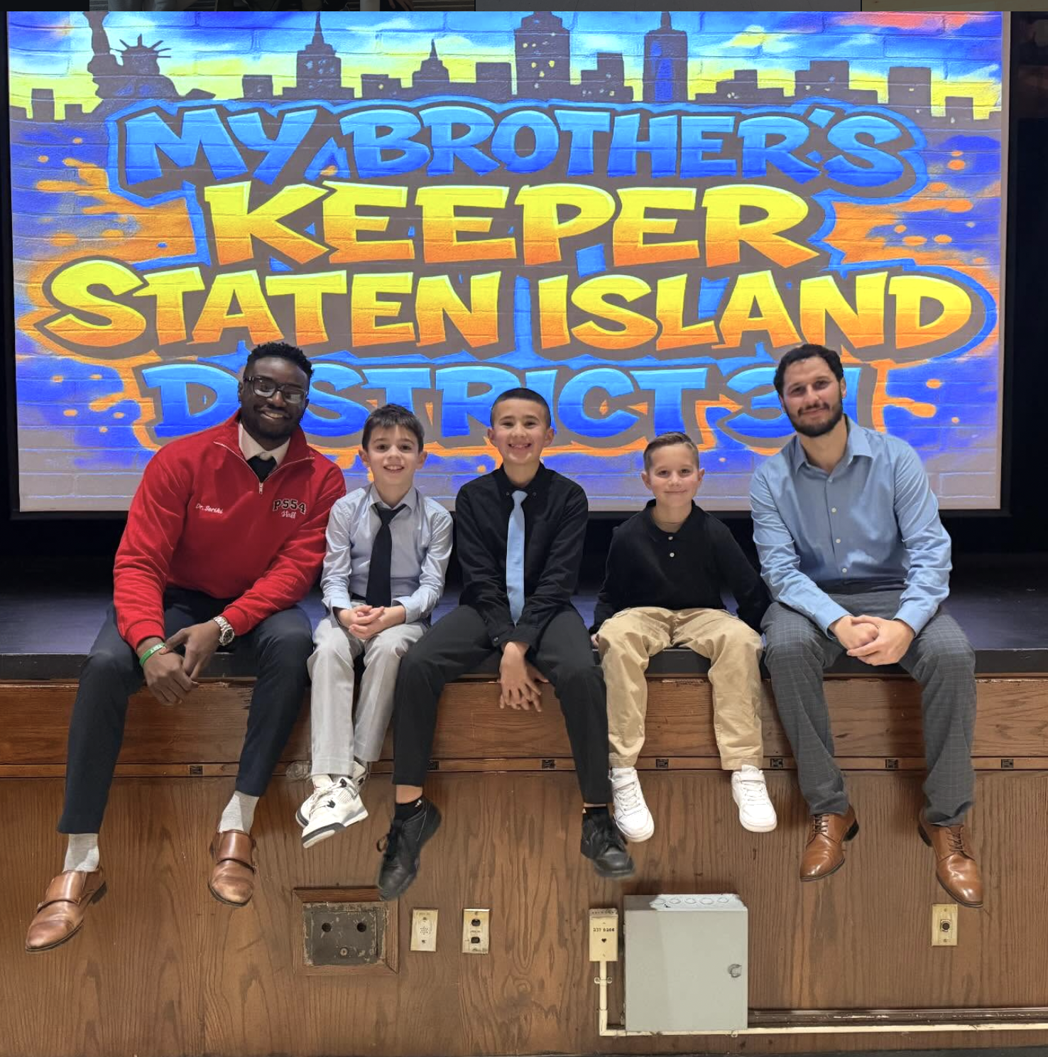 Teacher and students