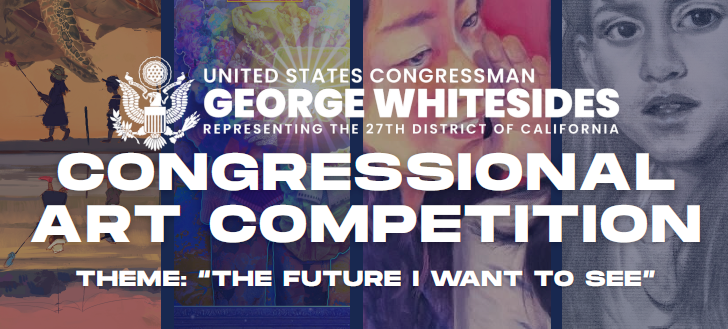 Collage of student artwork in a variety of mediums and styles.