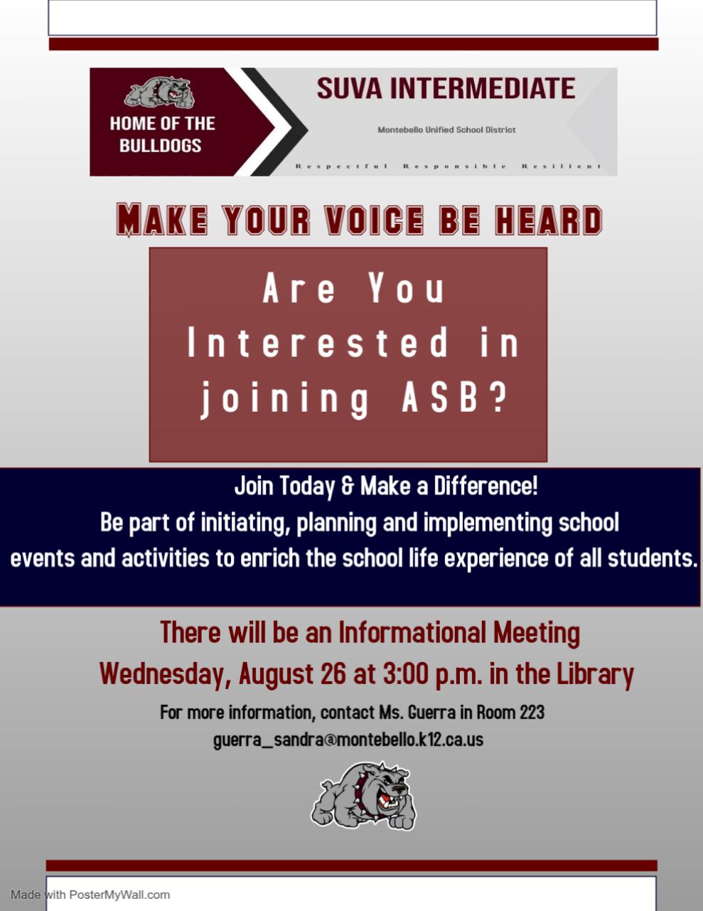 ASB Informational Meeting 