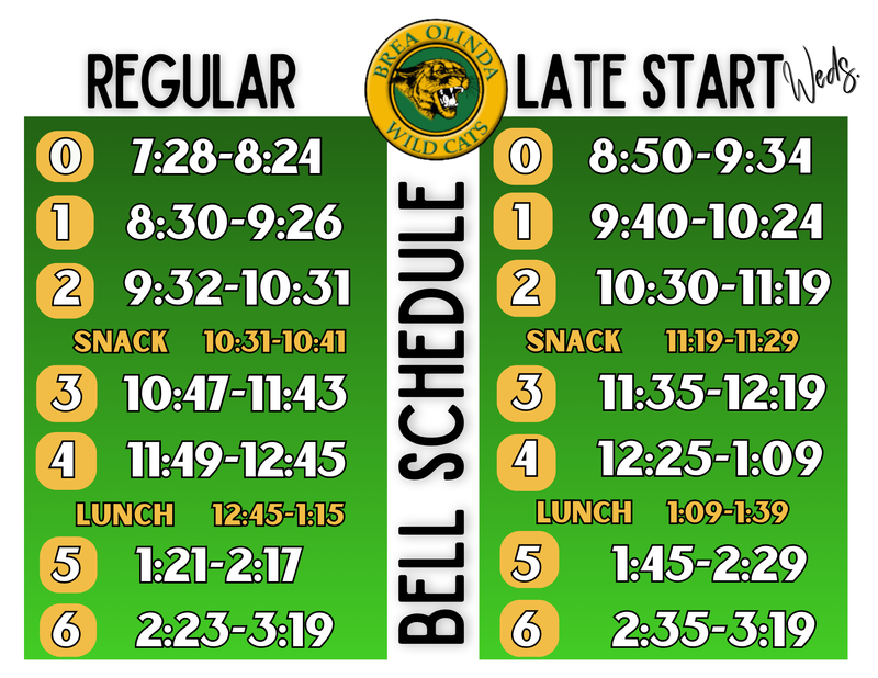 New Bell Schedule