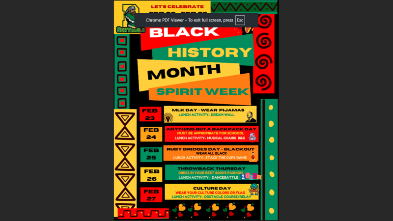 Spirit Week 2/23 - 2/27