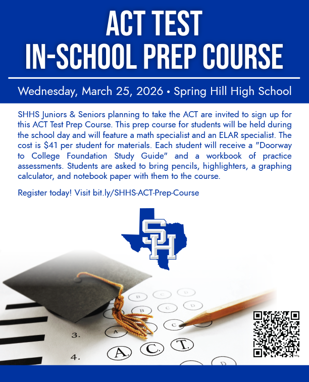ACT Test In-School Prep Course - Register Today