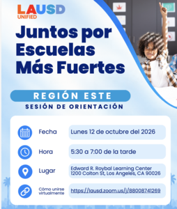 Flyer in Spanish-Juntos mas Fuertes