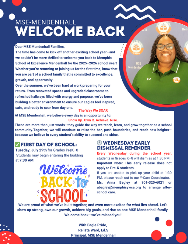 Welcome Back From Principal Ward!