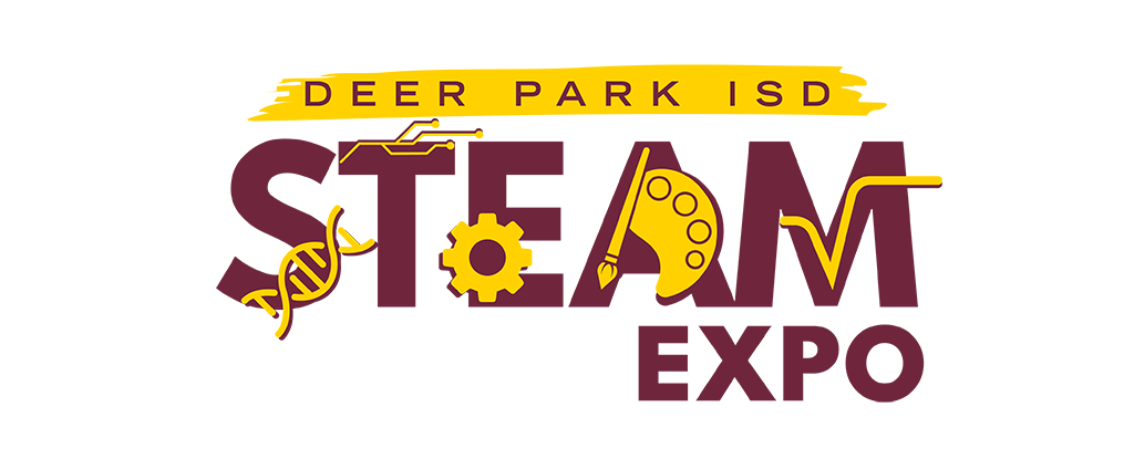 Logo of Deer Park Independent School District with symbols representing education.