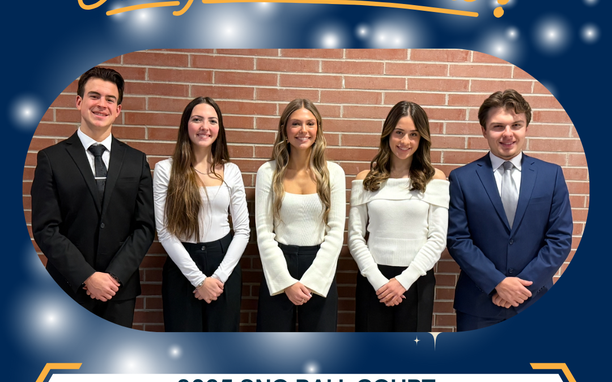 2025 Sno Ball Court - Russell Del Signore, Morgan Stephan, Cassandra Halaszynski, Mia Gigliotti, and Lucas Brahim