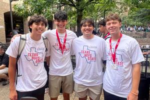 PHS students Landon Villarreal, Jude Figueroa, Miguel Canales and Chase Lyons at Boys State 2026