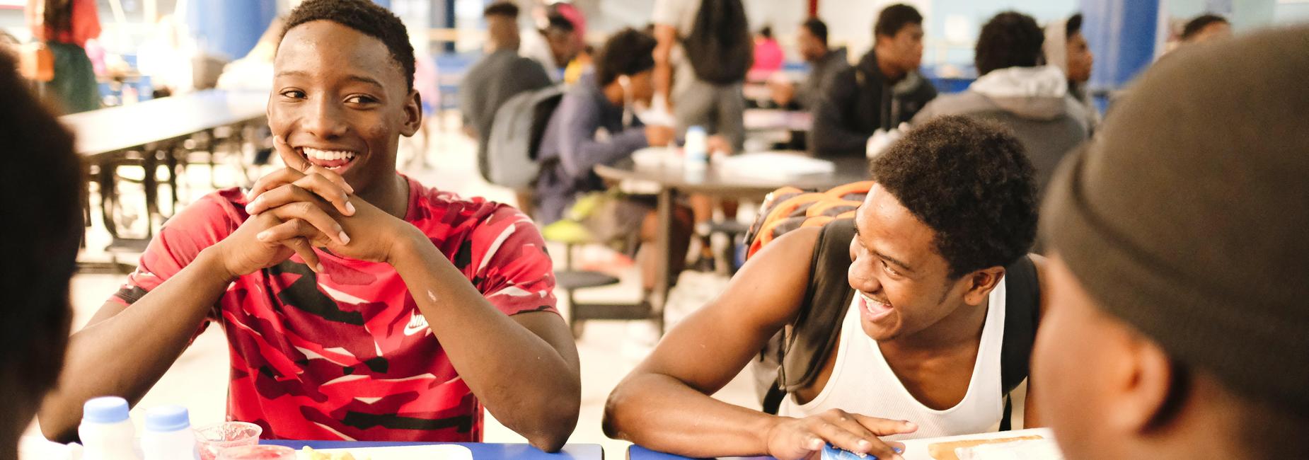 boys in lunchroom