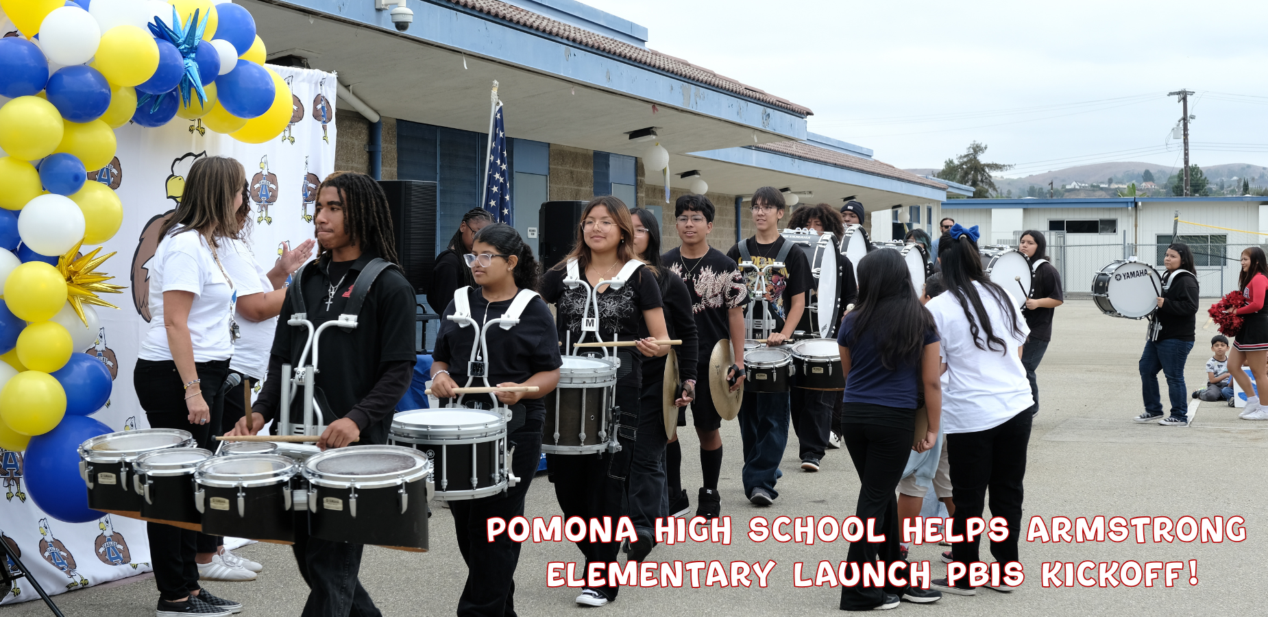 Pomona High School Helps Armstrong Elementary Launch PBIS Kickoff! - image for shuffle banner on homepage