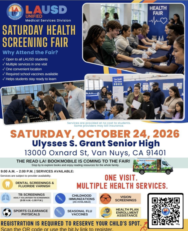 Saturday Health Screening Fair @ Grant HS