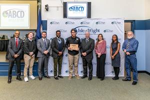 2nd quarter award winner howell with board