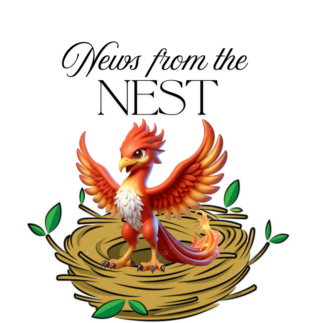  A young Phoenix sits in its nest