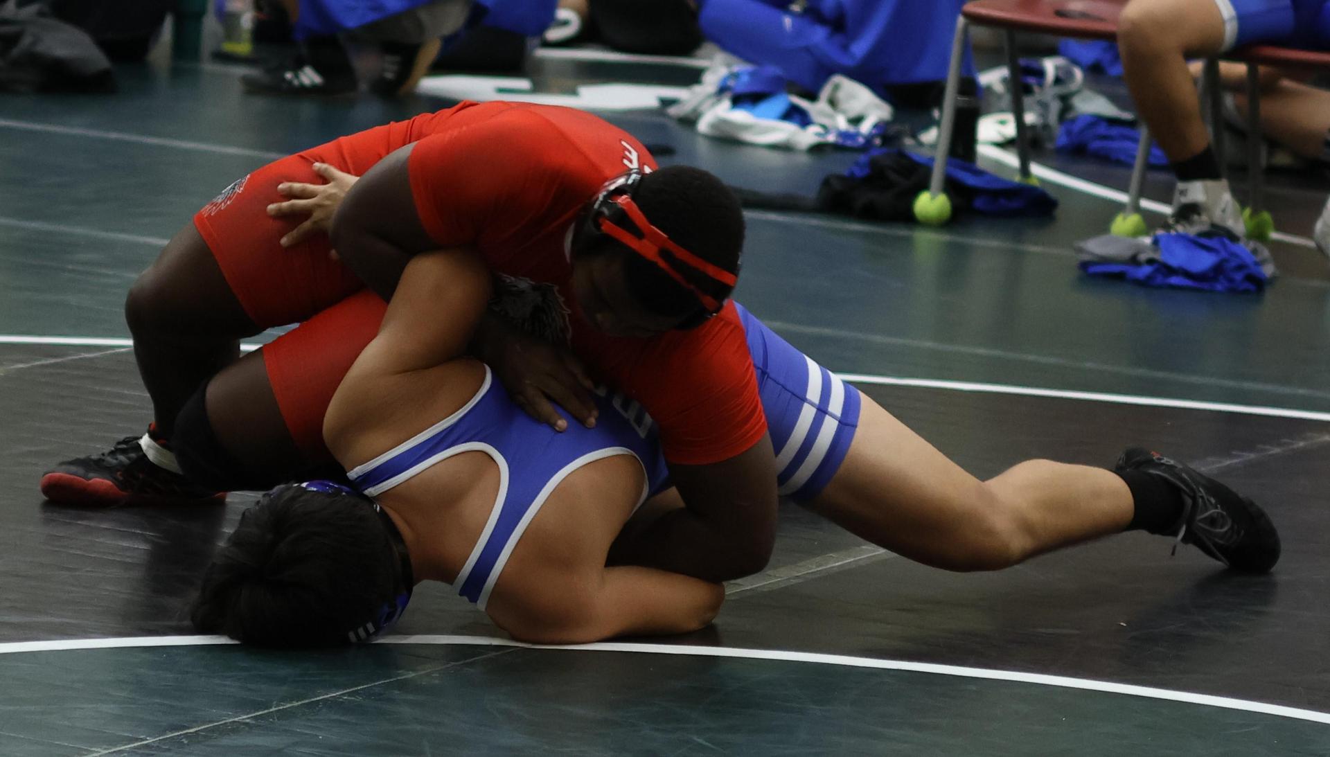 Boys wrestling in the Liberty Duals event 29
