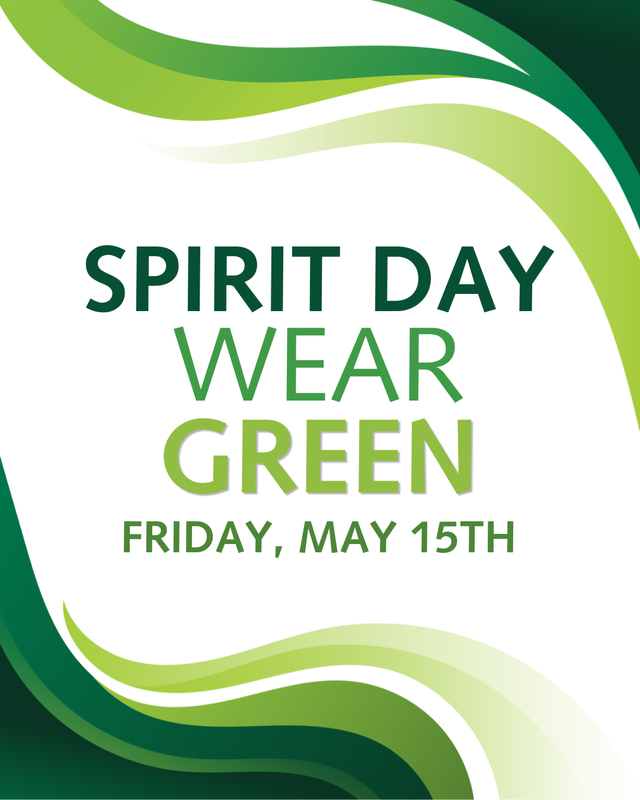 Spirit Day wear green flyer.