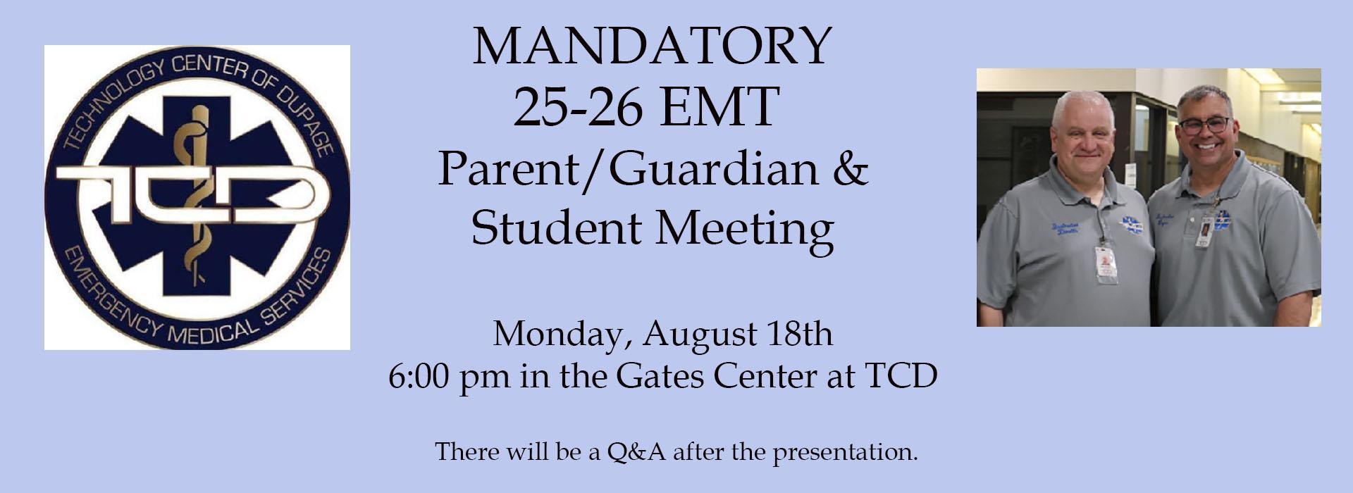 EMT Parent Meeting