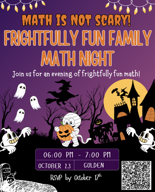 Frightfully Fun Family Math Night on October 23
