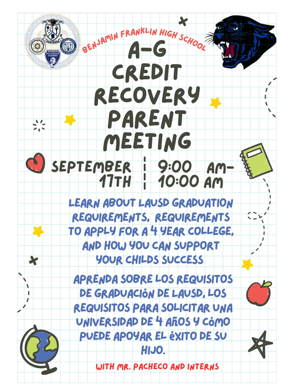 A-G Credit recovery parent meeting