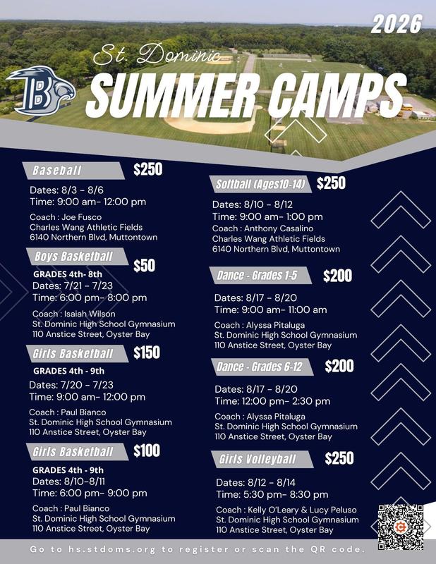 2026 St. Dominic High School Summer Camps Featured Photo