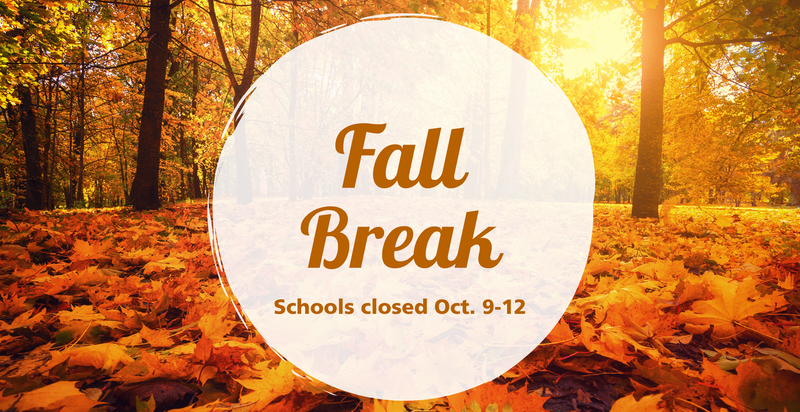 Fall Break is Oct. 9-12, 2026