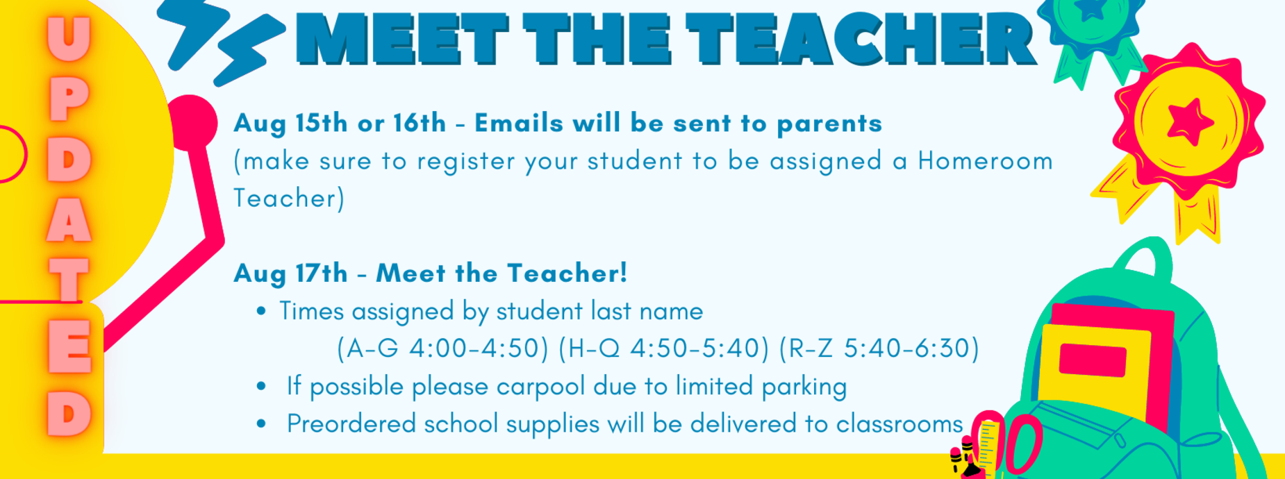 Meet the teacher flyer