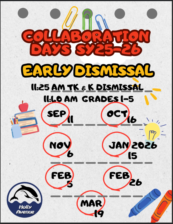 Early Dismissal Dates/Times