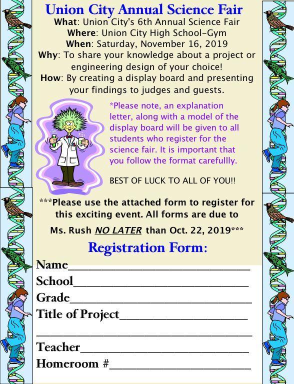 science fair announcement flyer