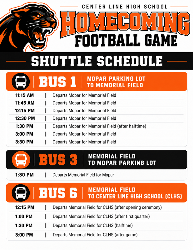 Flyer for bus schedule
