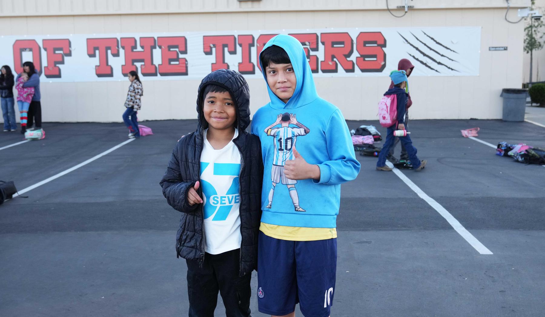 Two elementary school boys