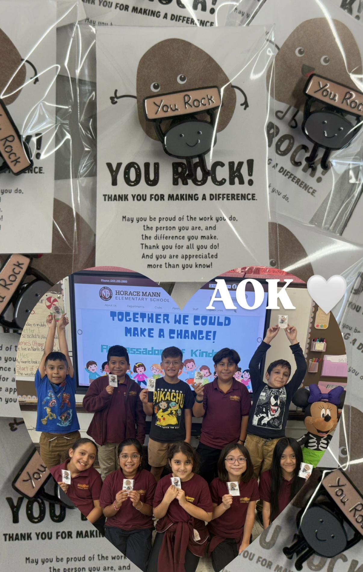 AOK with their brand new pins!