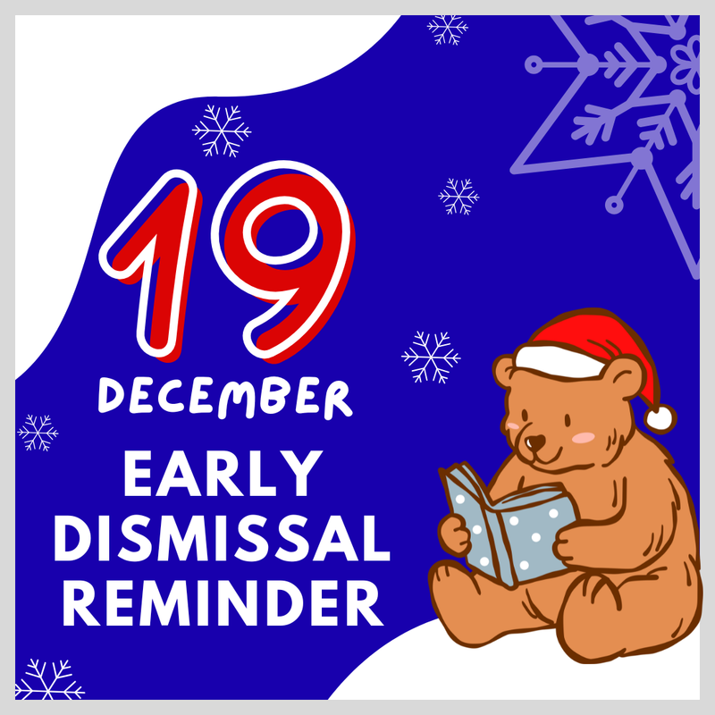 Bear reading a book in the snow